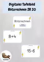 Vorschau - Präsentationen/Tafelbilder - Digitales Tafelbild - Blitzrechnen im ZR 20 mit ZU-ZÜ - Deckblatt