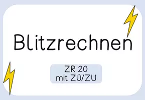 Vorschau - Präsentationen/Tafelbilder - Digitales Tafelbild - Blitzrechnen im ZR 20 mit ZU-ZÜ - Seite 1