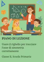 anteprima - Piani di lezione - Usare il righello per tracciare l’asse di simmetria correttamente: riconoscere simmetrie su figure semplici e disegnare l’asse - Pagina di copertina