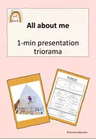 Vorschau - Mal- und Bastelvorlagen - All about me - 1-min presentation triorama - Deckblatt