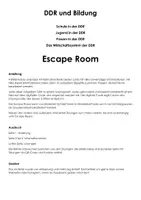 Vorschau - Arbeitsblätter - DDR und Bildung (Escape Room) - Seite 1