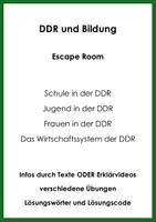 Vorschau - Arbeitsblätter - DDR und Bildung (Escape Room) - Deckblatt