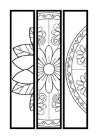 Vorschau - Arbeitsblätter - 18 Lesezeichen mit Blumen Mandala Muster (easy Vertretungsstunde) - Seite 2