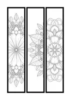 Vorschau - Arbeitsblätter - 18 Lesezeichen mit Blumen Mandala Muster (easy Vertretungsstunde) - Seite 3