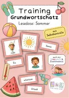 Vorschau - Bildkarten - Training Grundwortschatz - Lesedose Sommer (1. - 4. Klasse) - Deckblatt