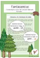 Vorschau - Arbeitsblätter - Fantasiereise Laubwald, Mischwald, Nadelwald - Deckblatt