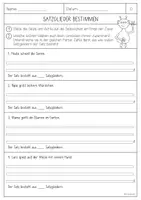 Vorschau - Arbeitsblätter - Arbeitsblatt zur Vertiefung der Satzglieder - Seite 1