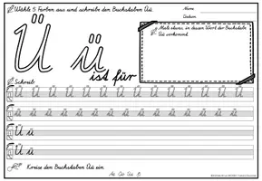Vorschau - Arbeitsblätter - Alphabet Schreibheft Buchstabeneinführung Schreiblehrgang (Schulausgangsschrift) - Seite 3