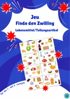 Vorschau - Bildkarten - Jeu: Finde den Zwilling, Lebensmittel, Teilungsartikel (kompatibel mit À plus! 1) - Deckblatt