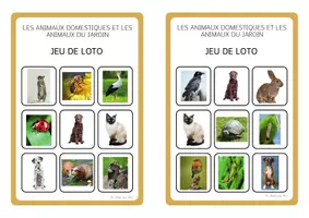 Aperçu - Jeux - Jeu de loto animaux domestiques & jardin - Page de couverture