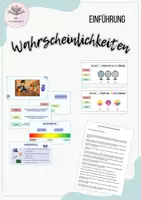Vorschau - Stundenentwürfe - Wahrscheinlichkeiten Einführen Mathe - Deckblatt