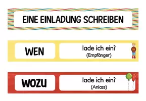 Vorschau - Anderer Materialtyp - Fächer als Hilfe zum Schreiben einer Einladung - Seite 3