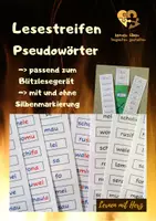 Vorschau - Stationenlernen - Lesestreifen Pseudowörter (Blitzlesen) - Deckblatt
