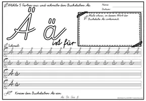 Vorschau - Arbeitsblätter - Alphabet Schreibheft Buchstabeneinführung Schreiblehrgang DAF DAZ | Bundle Paket - Seite 1