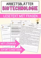 Vorschau - Arbeitsblätter - Biotechnologie Arbeitsblätter mit Fragen + Lösungen Technik AB - Deckblatt