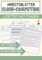 Vorschau - Arbeitsblätter - Cloud-Computing Arbeitsblätter mit Fragen + Lösungen Technik AB - Deckblatt