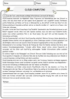Vorschau - Arbeitsblätter - Cloud-Computing Arbeitsblätter mit Fragen + Lösungen Technik AB - Seite 1
