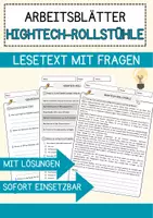 Vorschau - Arbeitsblätter - Hightech-Rollstühle Arbeitsblätter mit Fragen + Lösungen Technik AB - Deckblatt