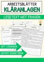 Vorschau - Arbeitsblätter - Kläranlagen Arbeitsblätter mit Lösungen Natur und Technik - Deckblatt