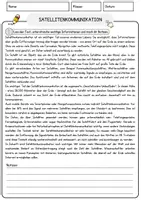 Vorschau - Arbeitsblätter - Satellitenkommunikation Arbeitsblätter mit Lösungen Natur und Technik - Seite 1