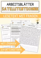 Vorschau - Arbeitsblätter - Satellitentechnik Arbeitsblätter mit Lösungen Natur und Technik - Deckblatt