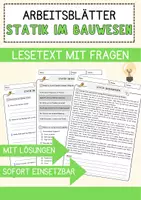 Vorschau - Arbeitsblätter - Statik im Bauwesen Arbeitsblätter mit Lösungen Natur und Technik - Deckblatt