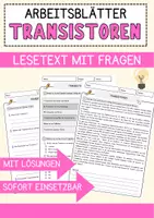 Vorschau - Arbeitsblätter - Transistoren Arbeitsblätter mit Lösungen Natur und Technik - Deckblatt