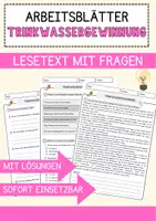 Vorschau - Arbeitsblätter - Trinkwassergewinnung Arbeitsblätter mit Lösungen Natur und Technik - Deckblatt