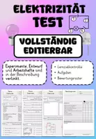 Vorschau - Stundenentwürfe - Sparpaket Elektrizität + Test - Deckblatt