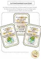 Vorschau - Anderer Materialtyp - Neues Schuljahr Aufmerksamkeit - Deckblatt