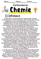 Vorschau - Unterrichtsreihen - Carbonsäuren – Informationen und Aufgaben - Deckblatt