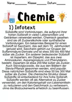 Vorschau - Unterrichtsreihen - Chemie der Süßstoffe – Informationen und Aufgaben - Seite 1