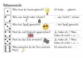 Vorschau - Spiele - Reflexionswürfel - Deutsch, Englisch, docx - Seite 3