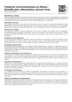 Aperçu - Feuilles d'exercices - Problèmes environnementaux en Afrique - Désertification, déforestation, pénurie d'eau - Page 1
