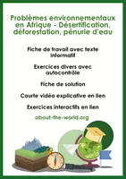 Aperçu - Feuilles d'exercices - Problèmes environnementaux en Afrique - Désertification, déforestation, pénurie d'eau - Page de couverture