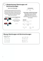 Vorschau - Arbeitsblätter - Wiederholung Klasse 8 - Gleichungen - Seite 1