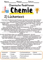 Vorschau - Unterrichtsreihen - Chemische Reaktionen – Informationen und Aufgaben - Seite 1