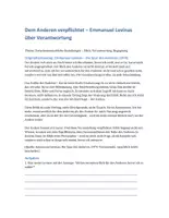 Vorschau - Arbeitsblätter - Emmanuel Levinas - Die Verantwortung für den Anderen - Seite 1