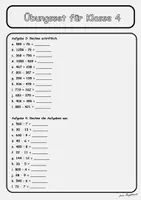 Vorschau - Arbeitsblätter - Zahlen zerlegen, schriftlich rechnen & geometrische Körperformen – Übungsset für Klasse 4 - Seite 2