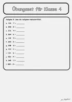 Vorschau - Arbeitsblätter - Zahlen zerlegen, schriftlich rechnen & geometrische Körperformen – Übungsset für Klasse 4 - Seite 3