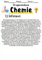 Vorschau - Unterrichtsreihen - Drogenanalyse Informationen und Aufgaben - Deckblatt