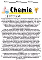 Vorschau - Unterrichtsreihen - Edelgasverbindungen Informationen und Aufgaben - Seite 1