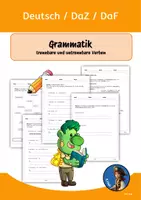 Vorschau - Arbeitsblätter - Deutsch DAZ/DAF Grammatik trennbare und untrennbare Verben - Deckblatt