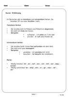 Vorschau - Arbeitsblätter - Deutsch DAZ/DAF Grammatik trennbare und untrennbare Verben - Seite 1