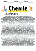 Vorschau - Unterrichtsreihen - Halbleiterchemie Informationen und Aufgaben - Deckblatt