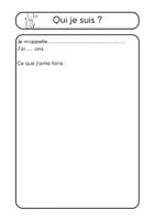 Aperçu - Matériel pour travaux manuels / dessin - Portfolio pour connaitre l'élève - Page 1