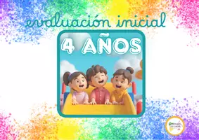Vista previa - Hojas de trabajo - EVALUACIÓN INICIAL PARA NIÑOS Y NIÑAS DE 4 AÑOS - página 1