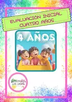 Vista previa - Hojas de trabajo - EVALUACIÓN INICIAL PARA NIÑOS Y NIÑAS DE 4 AÑOS - Portada