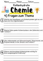 Vorschau - Unterrichtsreihen - Kohlenhydrate Informationen und Aufgaben - Seite 3