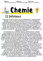 Vorschau - Unterrichtsreihen - Korrosion und Korrosionsschutz Informationen und Aufgaben - Deckblatt